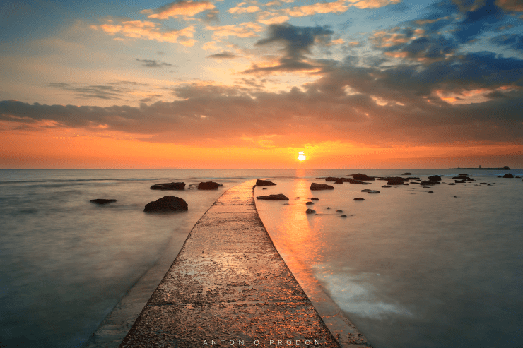 Antonio Prodon - Tramonto a Livorno