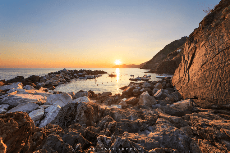 Riomaggiore al tramonto