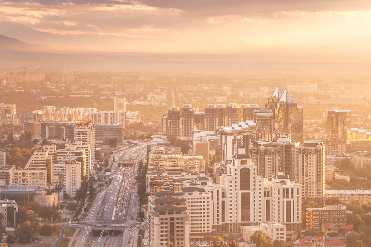 Sunset in Almaty