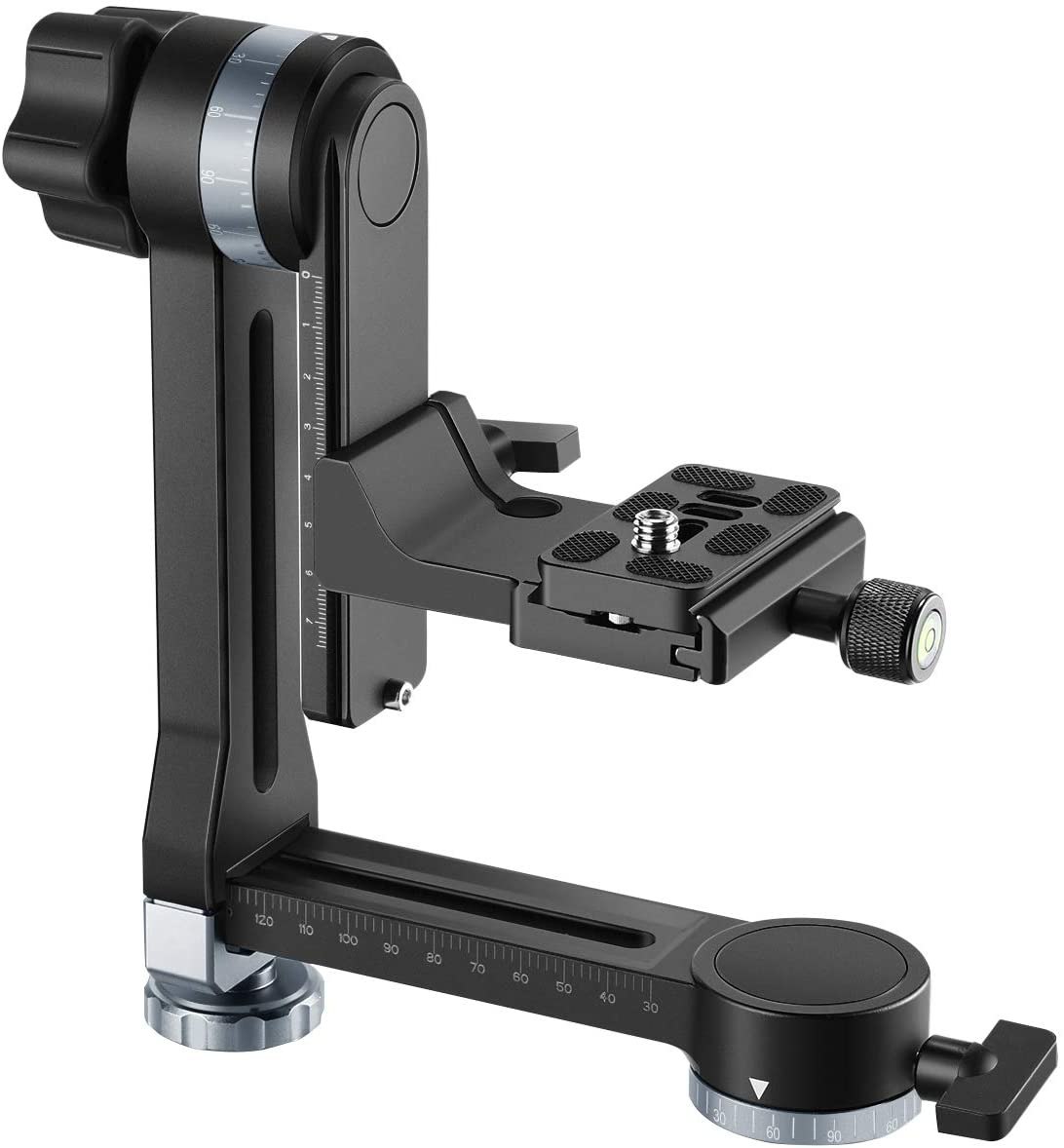 Base Panoramica A 360° Per Treppiede – In Alluminio, Bolla A Livello, Compatibile Arca-Swiss, Per DSLR E Mirrorless
